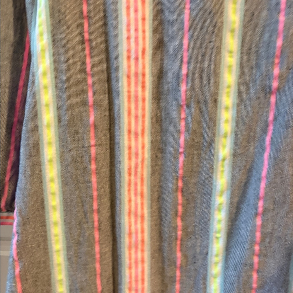 NWT Ulla Popken Womens Striped Kaftan Beach Vacation Cotton Dress Size 20/22 - Picture 13 of 15